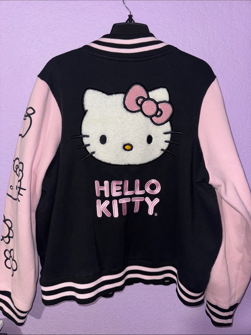 Hello Kitty Black & Pink Varsity-Style Jacket